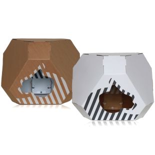 MYKOTTY Kassimaja MIA 48 x 58 x 57 cm, valge-pruun