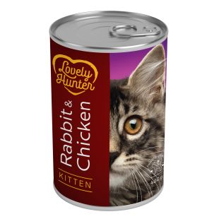 LOVELY HUNTER konservsööt noortele kassidele küüliku- ja kanalihaga 400 g