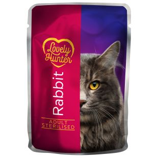 LOVELY HUNTER konservsööt steriliseeritud täiskasvanud kassidele jäneselihaga 85 g