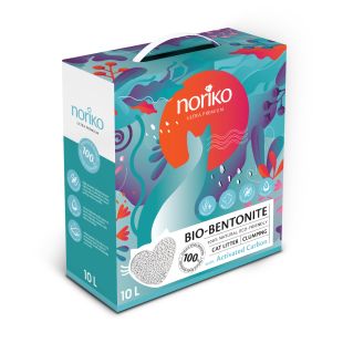 NORIKO ULTRA PREMIUM Комкующийся наполнитель для кошачьих туалетов на основе белого бентонита с активированным углем, 10л