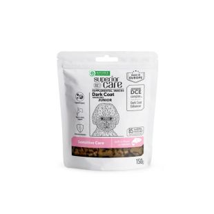 NATURE'S PROTECTION SUPERIOR CARE Teraviljavaba täiendsööt – maius lõhega tundliku hoolitsuse toetamiseks igast tõust, tumeda karva noortele koertele 150 g
