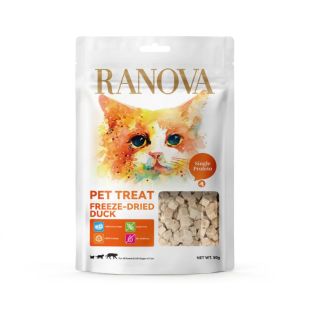 RANOVA пищевые добавки-лакомства для кошек, лиофилизированная утка 50 г