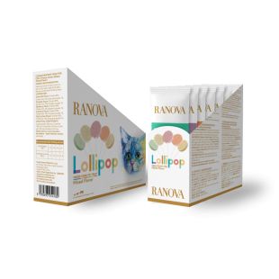 RANOVA Lollipop Täiendsööt-maius kassidele, külmkuivatatud, pulgakommikujuline, erimaitseline 1,4 g x 15 vnt.
