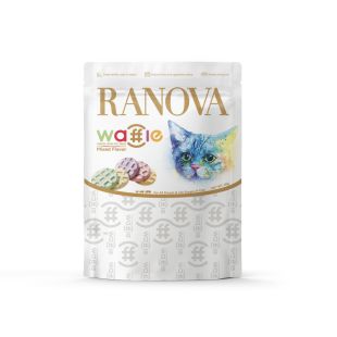 RANOVA Wafle пищевые добавки-лакомства для кошек, лиофилизированные, в форме вафель, различных вкусов 60 г