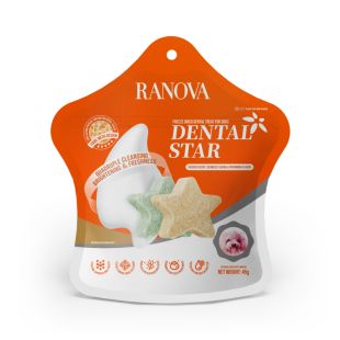 RANOVA Dental Star Täiendsööt-maius koertele, külmkuivatatud kanaliha hurmaga 45 g