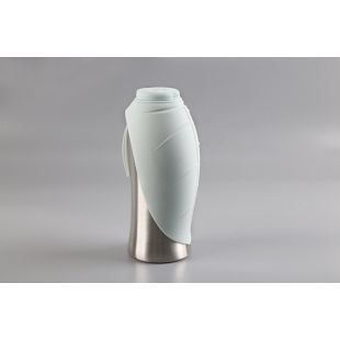 SUPER DESIGN lemmikloomajooginõu reisiks, metallist 0,8 l, 10x9,5x21,7 cm