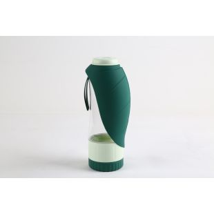 SUPER DESIGN lemmikloomajooginõu reisiks roheline, 0,6 l, 9x9x25 cm