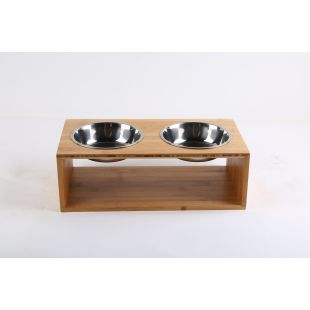 SUPER DESIGN миска для домашних животных, двойная 2 x 0,35 l, 35,5x18x12 cм