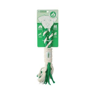 NATURE'S PROTECTION игрушка для домашних животных с веревкой, зеленая, 27 cм