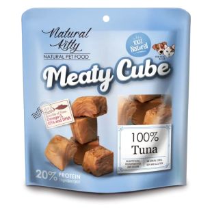 NATURAL KITTY Koerte ja kasside maiustus, aurutatud tuunikalaga 60 g