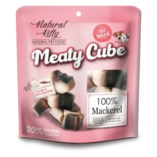NATURAL KITTY Koerte ja kasside maiustused, aurutatud makrelliga 60 g