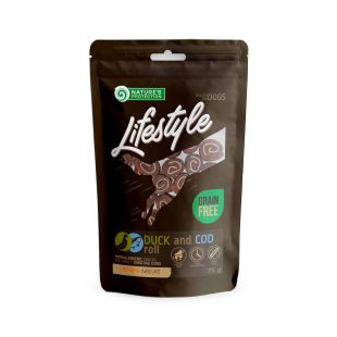 NATURE'S PROTECTION LIFESTYLE närimismaius koertele, pardiliha ja tursarullid 75 g