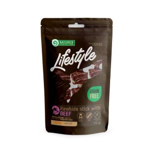 NATURE'S PROTECTION LIFESTYLE närimismaius koertele, veisenaha pulgad veiselihaga 75 g