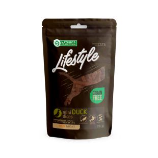 NATURE'S PROTECTION LIFESTYLE лакомства для кошек маленькие ломтики утки 75г
