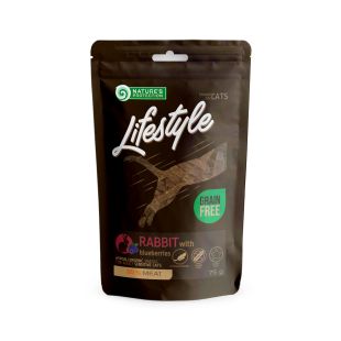 NATURE'S PROTECTION LIFESTYLE лакомства для кошек с крольчатиной и черникой 75г