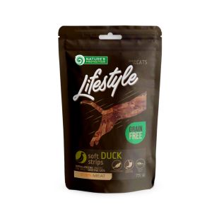 NATURE'S PROTECTION LIFESTYLE лакомства для кошек мягкие полоски из утки 75 г