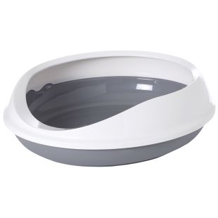 SAVIC Figaro кошачий туалет с рамкой, 55x48.5x15.5 см, серый