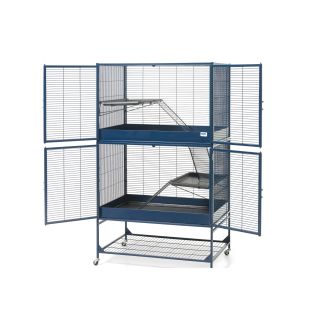 SAVIC Suite Royale 95 väike näriliste puur tumesinine, 95 x 63 x 159 cm