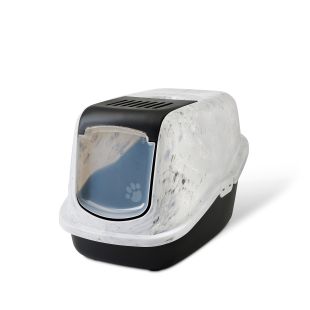 SAVIC Nestor Marble туалет для кошек, с дверцей и фильтром 56x38.5x39 см, серый