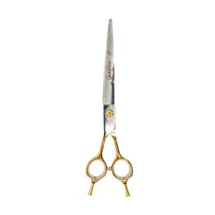 TAURO PRO LINE lõikuskäärid, vasakukäelistele 19 cm, kumerad, 440c roostevaba teras, kuldne käepide