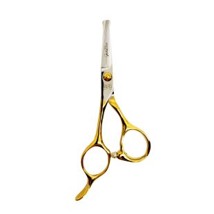 TAURO PRO LINE грумерские ножницы линейка Яниты Плунге, 11 cм (4,5"), прямые, 440c нержавеющая сталь, с золотистыми ручками, для левшей