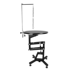 TAURO PRO LINE ümar laud musta raamiga 60×60×70 cm, must