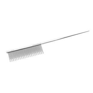 TAURO PRO LINE Kamm metallist, kahekordsete hammastega, sabaotsaga, 19,3 cm