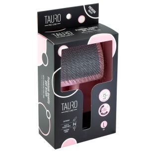 TAURO PRO LINE plastist hari õhukesed kõvad 25 mm roostevabast terasest piid, roosa, suur 17,5×10,6×6,2 cm