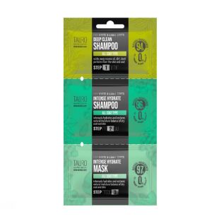 TAURO PRO LINE valge- ja heledakarvalise koera- ja kassi karva ning naha šampooni ja maski näidiste komplekt 1 x 6 ml, 1 x 8 ml, 1 x 4 ml