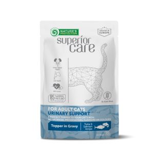 NATURE'S PROTECTION SUPERIOR CARE tuunikala ja lõhega konservsööt-söödalisand igat tõugu täiskasvanud kassidele kusesüsteemi tervise toetuseks 70 g