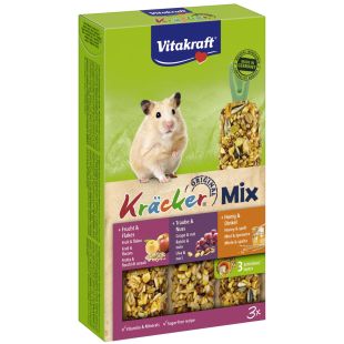 VITAKRAFT Väikeloomade maiused meega, pähklite ja puuviljadega 3 tk.