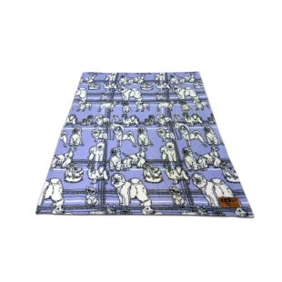 WORLD DOG SHOW плед, фиолетового цвета, с принтами в виде собачек 127x152 см
