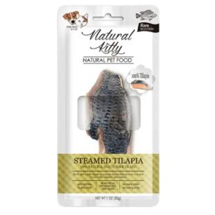 NATURAL KITTY Koerte ja kasside maiustus, aurutatud tilaapia 20 g