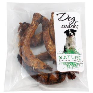 NATURE LIVING Täiendsööt koertele- närimismaius - kuivatatud kanakaelad 100 g