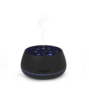 AMELUM Ultrahelidifuusor maht 400 ml, integreeritud kõlariga, Wi-Fi, tume puiduvärv