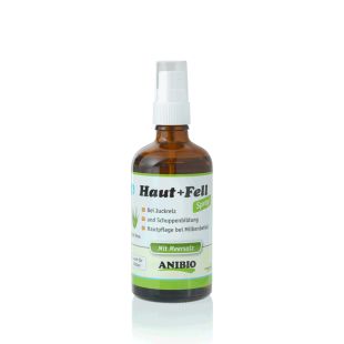 ANIBIO Haut + Fell Spray hooldusvahend kassidele ja koertele - pihusti naha ja karva hooldamiseks 100 ml