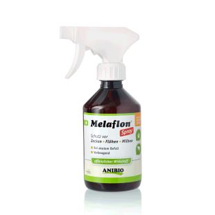 ANIBIO Melaflon Spray hooldusvahend kasside ja koerte jaoks - pihusti puukide ja kirpude vastu 300 ml