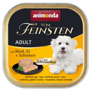 ANIMONDA Vom feinsten schlemmerkern konservsööt täiskasvanud koertele veiseliha, munade ja singiga 150 g