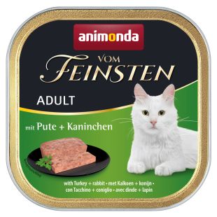 ANIMONDA Vom feinsten classic konservsööt täiskasvanud kassidele kalkuni- ja jäneselihaga 100 g