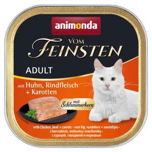 ANIMONDA Vom feinsten schlemmerkern konservsööt täiskasvanud kassidele kana-, veiseliha ja porganditega 100 g