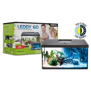 AQUAEL Аквариумный набор LEDDY 60 60x30x30 см, 54л, черный