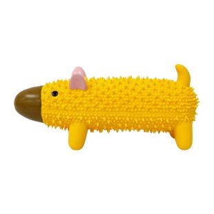 MISOKO игрушка для собак, собака с шипами, латекс, желтая 20 cм