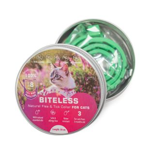 BITELESS Parasiidivastane kassi kaelarihm, silikoonist, 38 cm