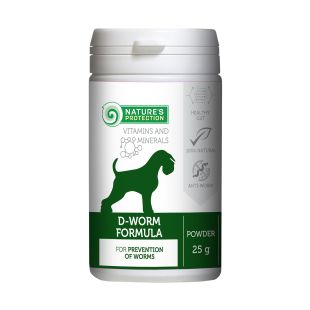 NATURE'S PROTECTION кормовая добавка для взрослых собак для профилактики глистов 25 г