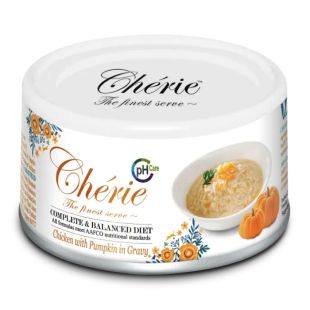 CHERIE консервированный корм для кошек для поддержания здоровья мочевыделительной системы, с тунцом и тыквой в соусе 80 г