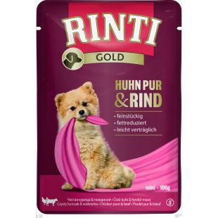 FINNERN RINTI Rinti gold konservsööt täiskasvanud koertele kana- ja veiselihaga 100 g