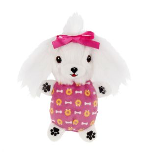 MISOKO LIMITED EDITION plüüsist mänguasi MALTA BICHON, koertele, vahetatavate piiksujatega, 19,5x16x4,5 cm