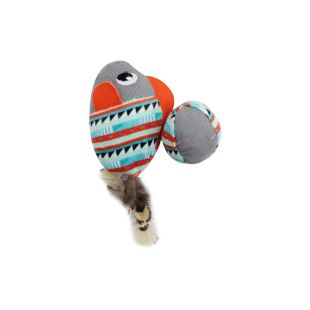 HIPPIE PET Kassi mänguasi, kala ja pall 14 cm