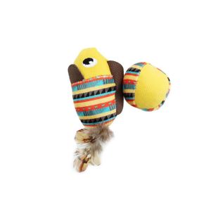 HIPPIE PET Kassi mänguasi, kala ja pall 14 cm