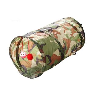 HIPPIE PET Kassi mänguasi, tunnel kamuflaaž, pikkus 50 cm